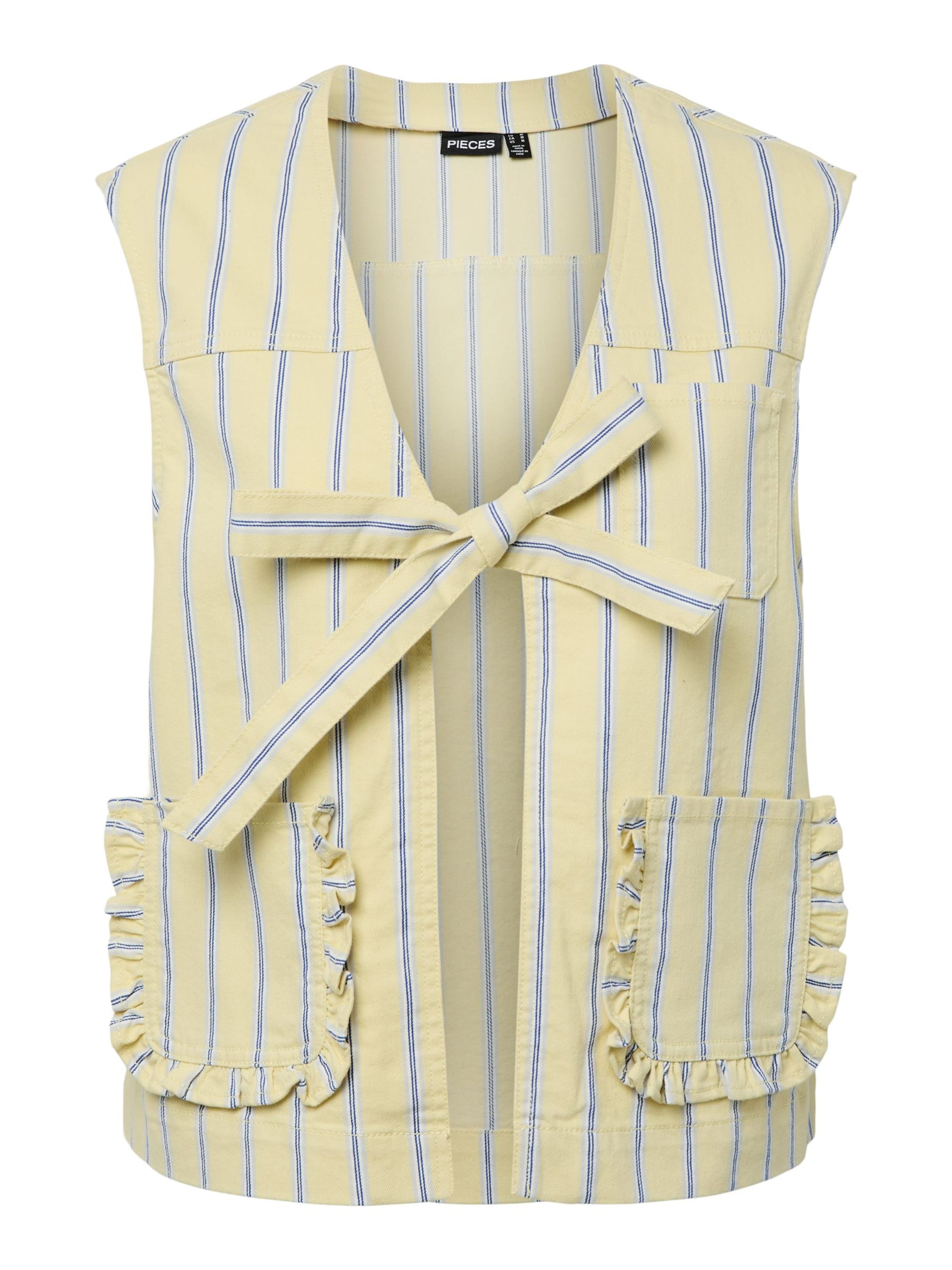 Gilet 'PCBillo' di PIECES in giallo: frontale