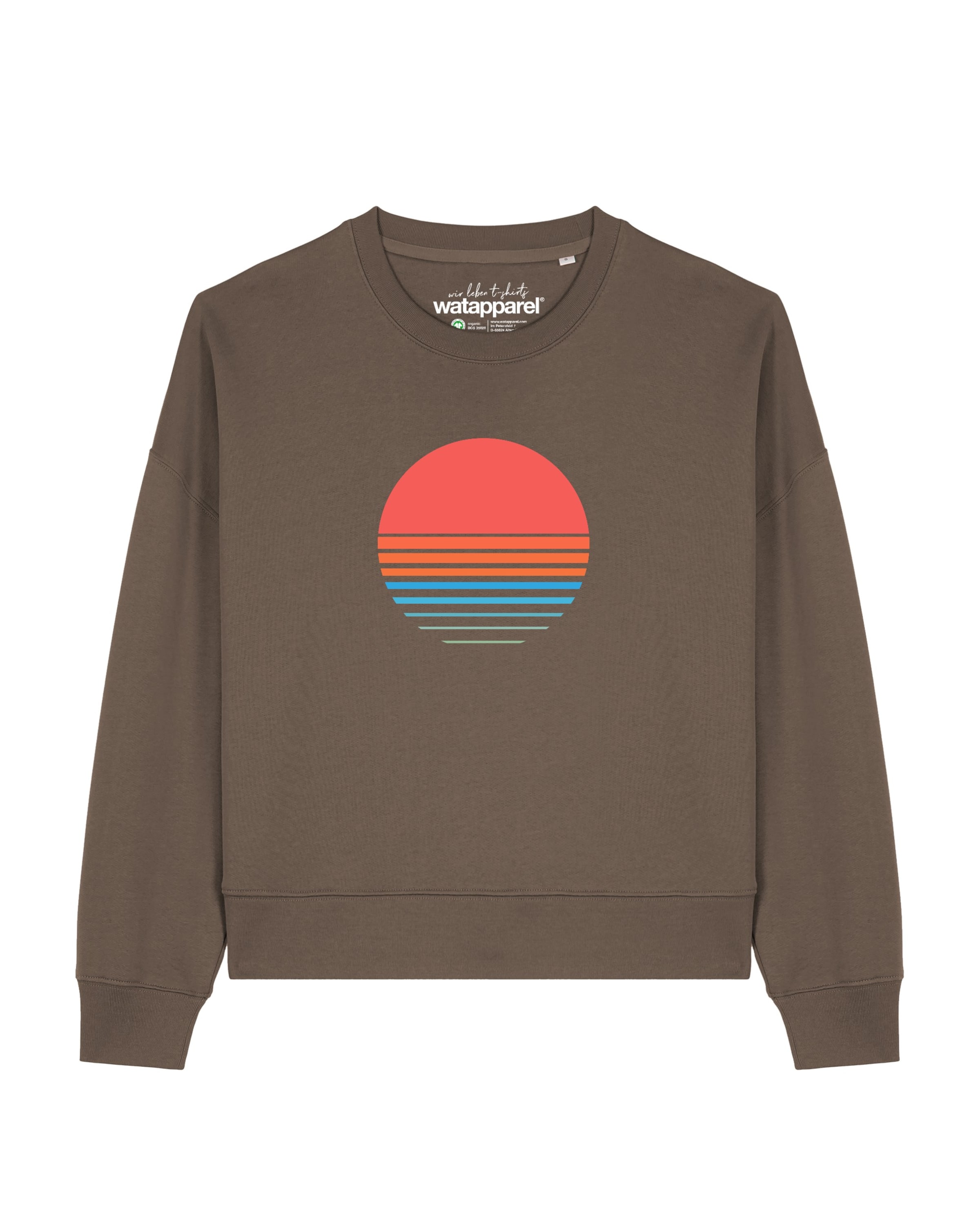 Watapparel Sweatshirt 'Abstract 03' in Braun: Vorderseite