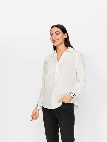 Camicia da donna di heine in beige: frontale