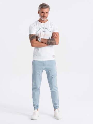 Ombre Tapered Cargo Jeans 'PADJ-0112' in Blue
