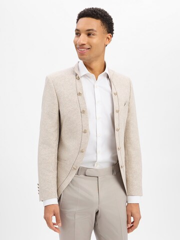 TZIACCO Slim fit Business Blazer in Beige: front