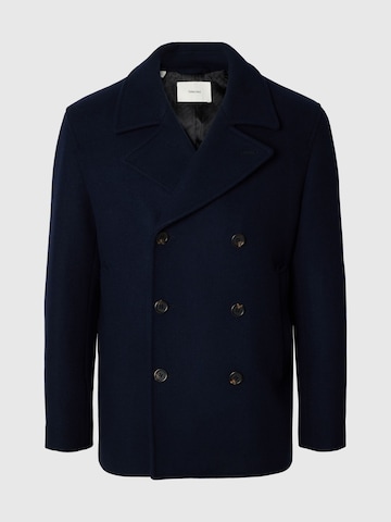SELECTED Between-Seasons Coat in Blue: front