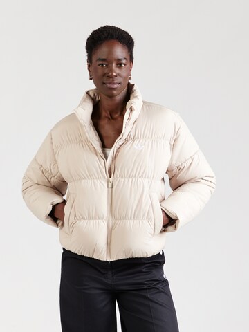 ADIDAS ORIGINALS Zimní bunda – béžová: přední strana
