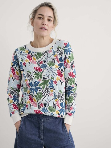 Seasalt Cornwall Sweatshirt 'Bright Wave' in Grijs: voorkant