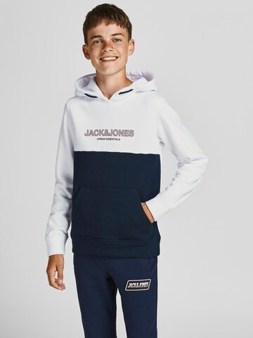 balts Jack & Jones Junior Sportisks džemperis 'Urban': no priekšpuses