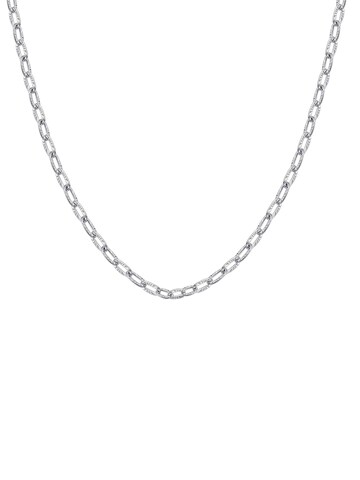 Hey Happiness Kette 'Textured Link' in Silber: Vorderseite