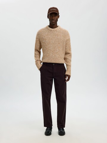 Pull-over SELECTED en marron