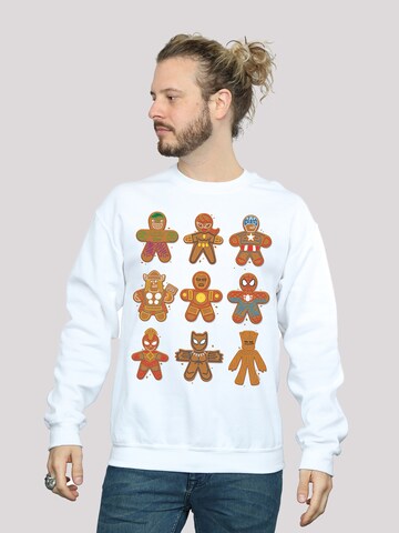 F4NT4STIC Sweatshirt 'Marvel Universe Christmas Lebkuchen Avengers' in White: front