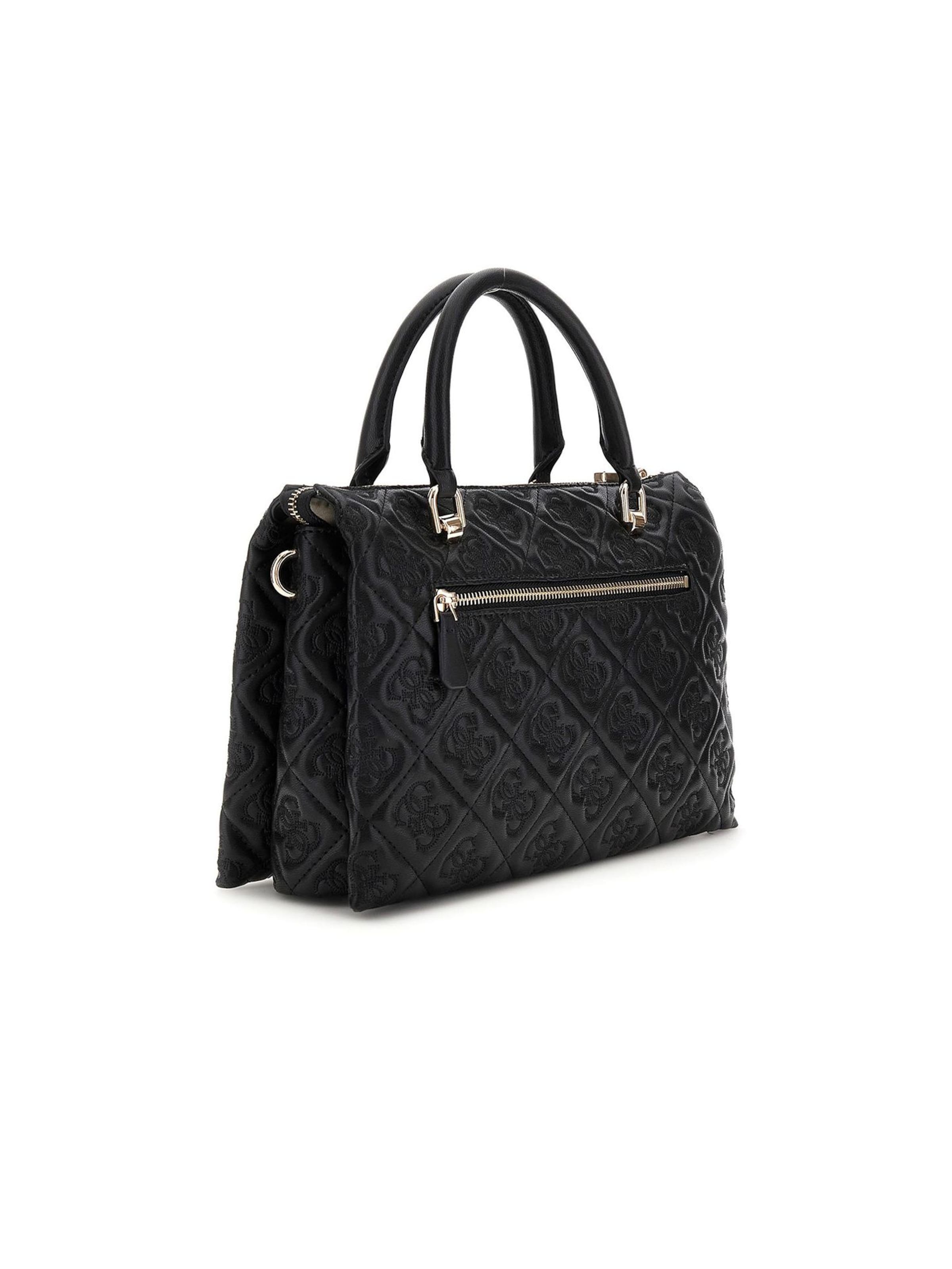 GUESS Handtasche 'Adelasia Multi Comp Satchel'‌‌‌‌ in Schwarz