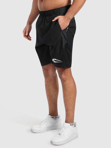 Regular Pantalon de sport Smilodox en noir