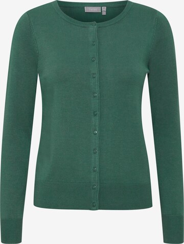 Fransa Knit Cardigan in Green: front