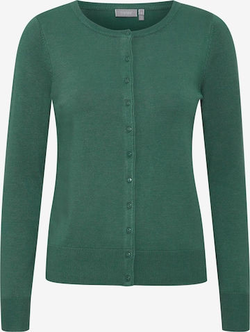 Fransa Knit Cardigan in Green: front