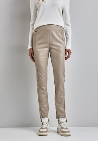 STREET ONE Slimfit Hose in Beige