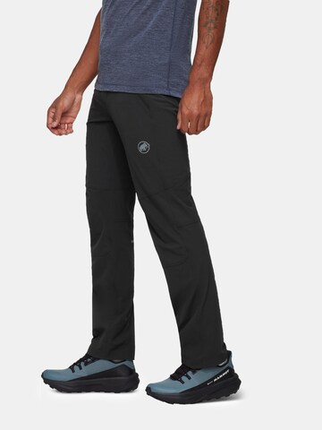 MAMMUT Regular Workout Pants 'Runbold IV Pants' in Black
