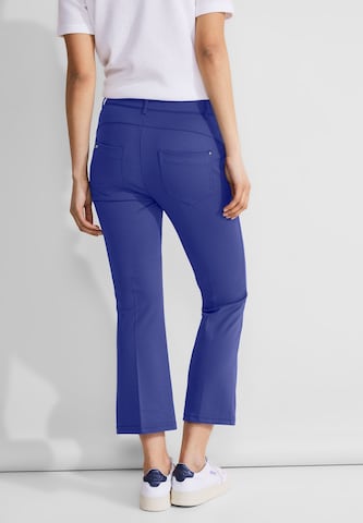 STREET ONE Boot cut Trousers with creases in Blue