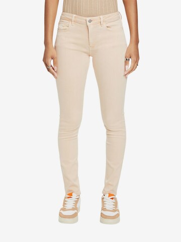 ESPRIT Skinny Jeans in Beige: voorkant