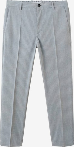 MANGO MAN Slim fit Pleated Pants 'Johan' in Grey: front