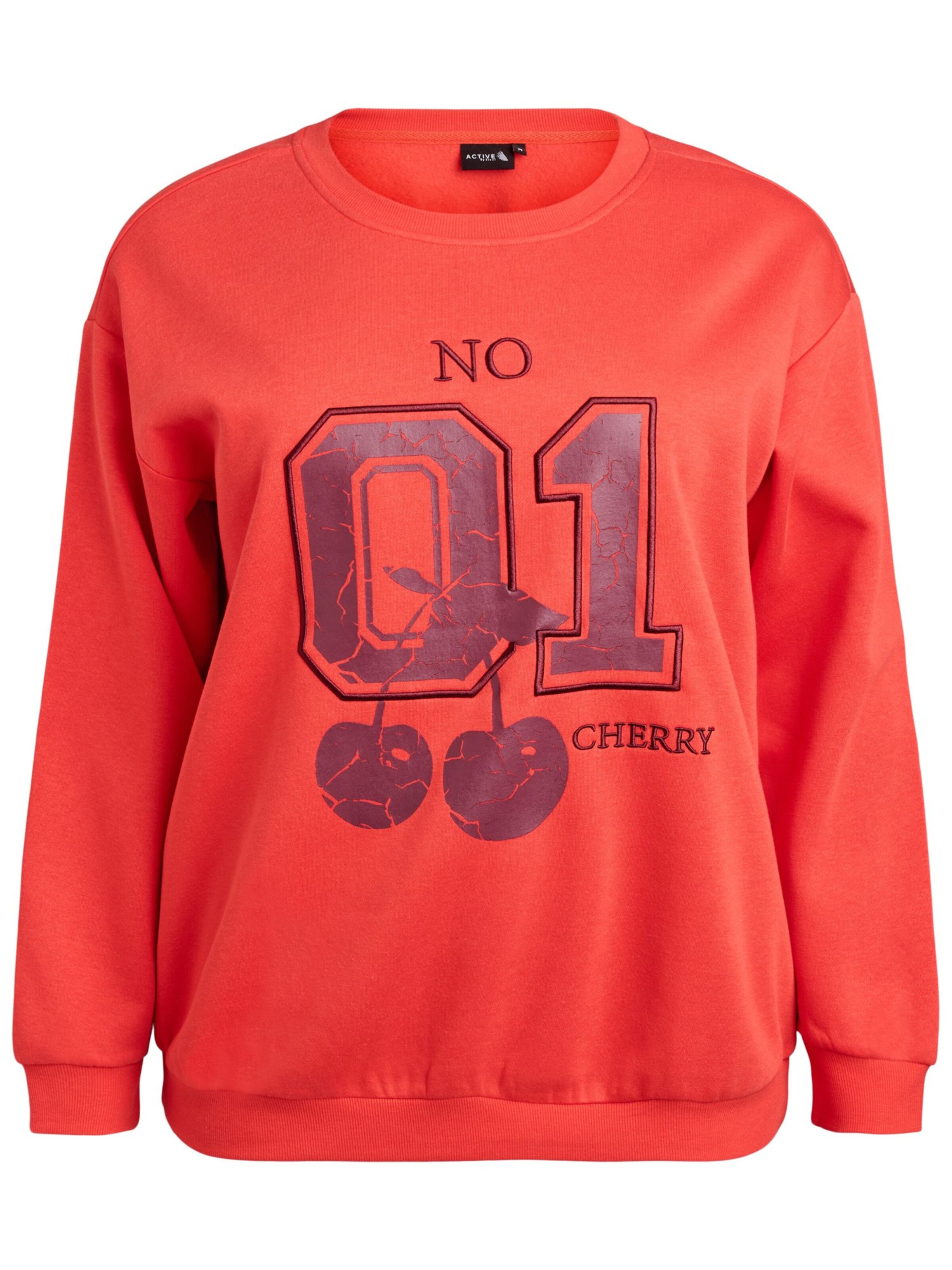 Active by Zizzi Sportief sweatshirt 'Cannie' in Rood: voorkant