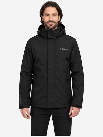 deproc Outdoorová bunda 'Outdoorjacke LAVAL Herren Regenjacke, Wanderjacke' - Čierna