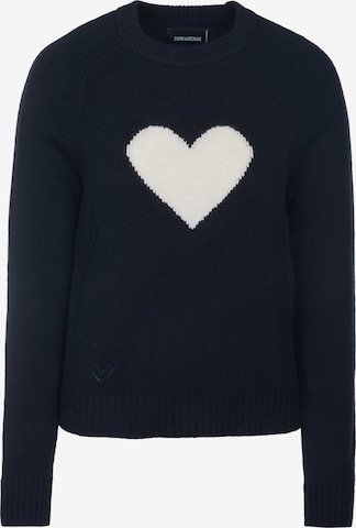 Pull-over 'Zadig & Voltaire LILI WS HEART Pullover schwarz' Zadig & Voltaire en noir : devant