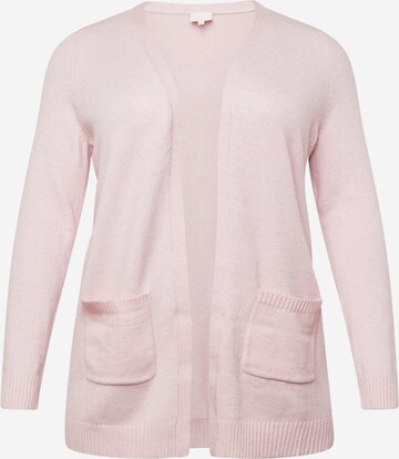 ONLY Carmakoma Knit Cardigan 'ESLY' in Pink: front