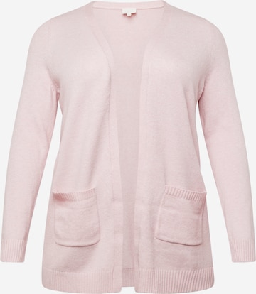 ONLY Carmakoma Strickjacke 'ESLY' in Pink: predná strana