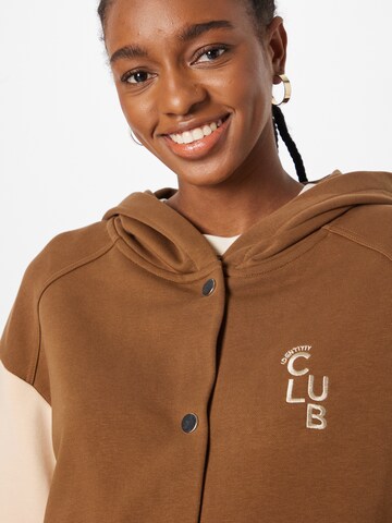 comma casual identity Zip-Up Hoodie in Brown