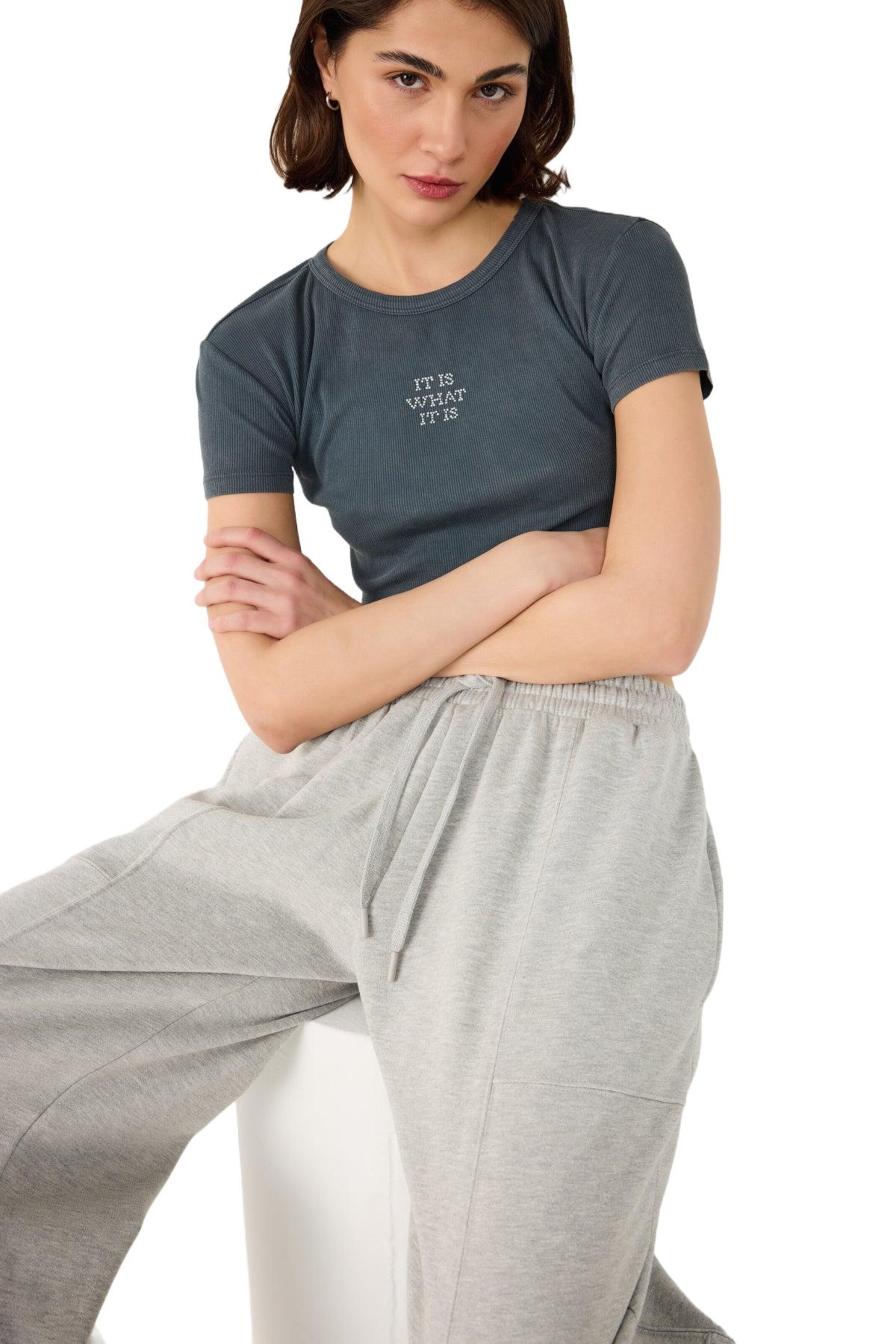 No Matter What Shirt in Grijs