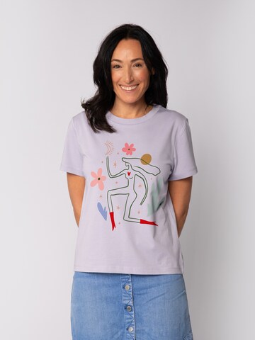 T-shirt 'Love And Flex' Watapparel en violet : devant