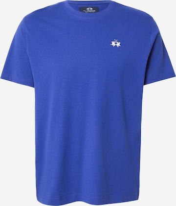 La Martina T-shirt i blå: framsida