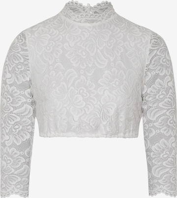 Blouse folklorique 'Amsterdam' SPIETH & WENSKY en blanc : devant