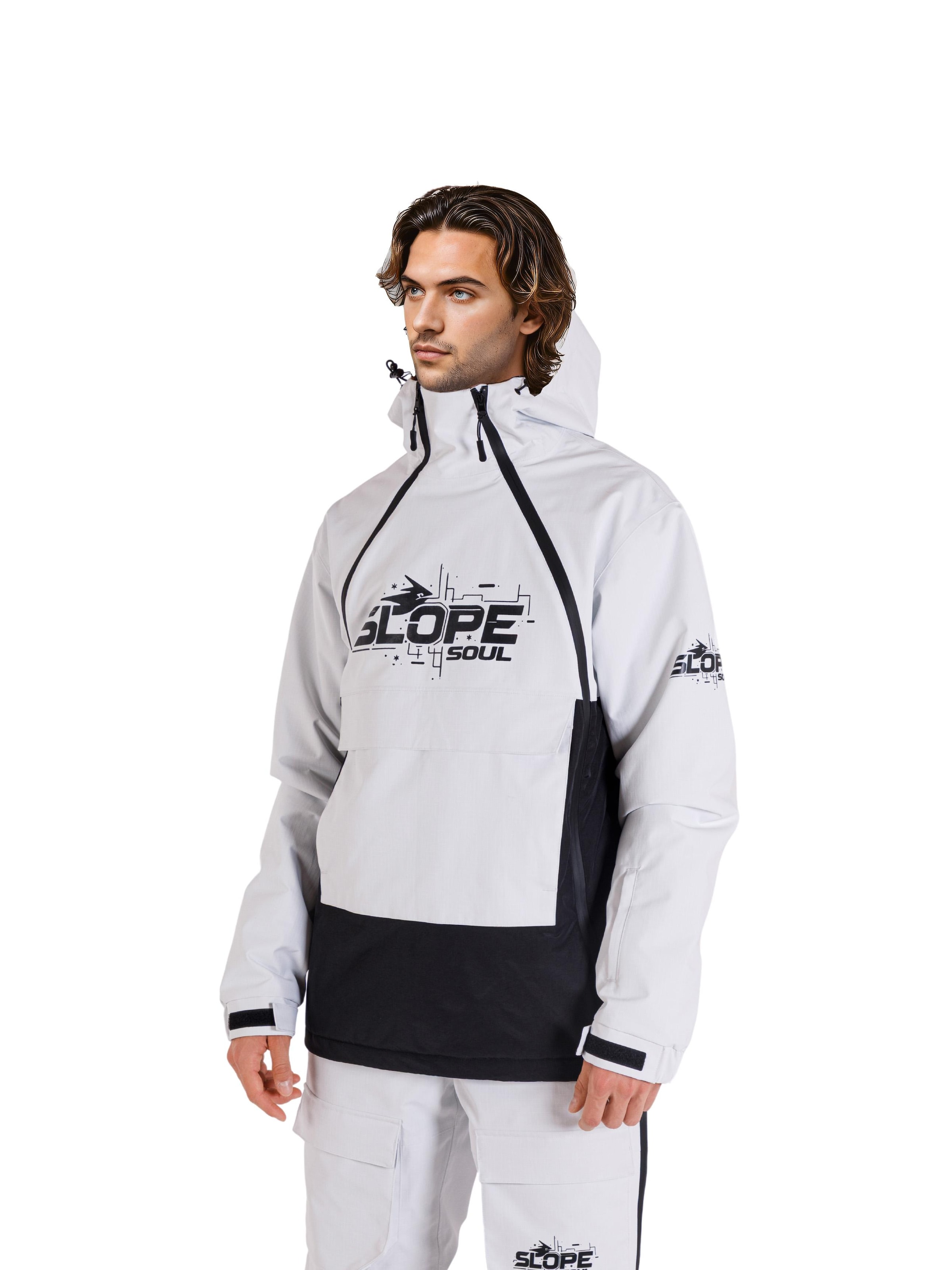 Giacca invernale 'Wick Ski & Snowboard Jacket' di Slope Soul in bianco: frontale