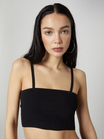 ABOUT YOU x Chiara Biasi Knitted Top 'Nala' in Black