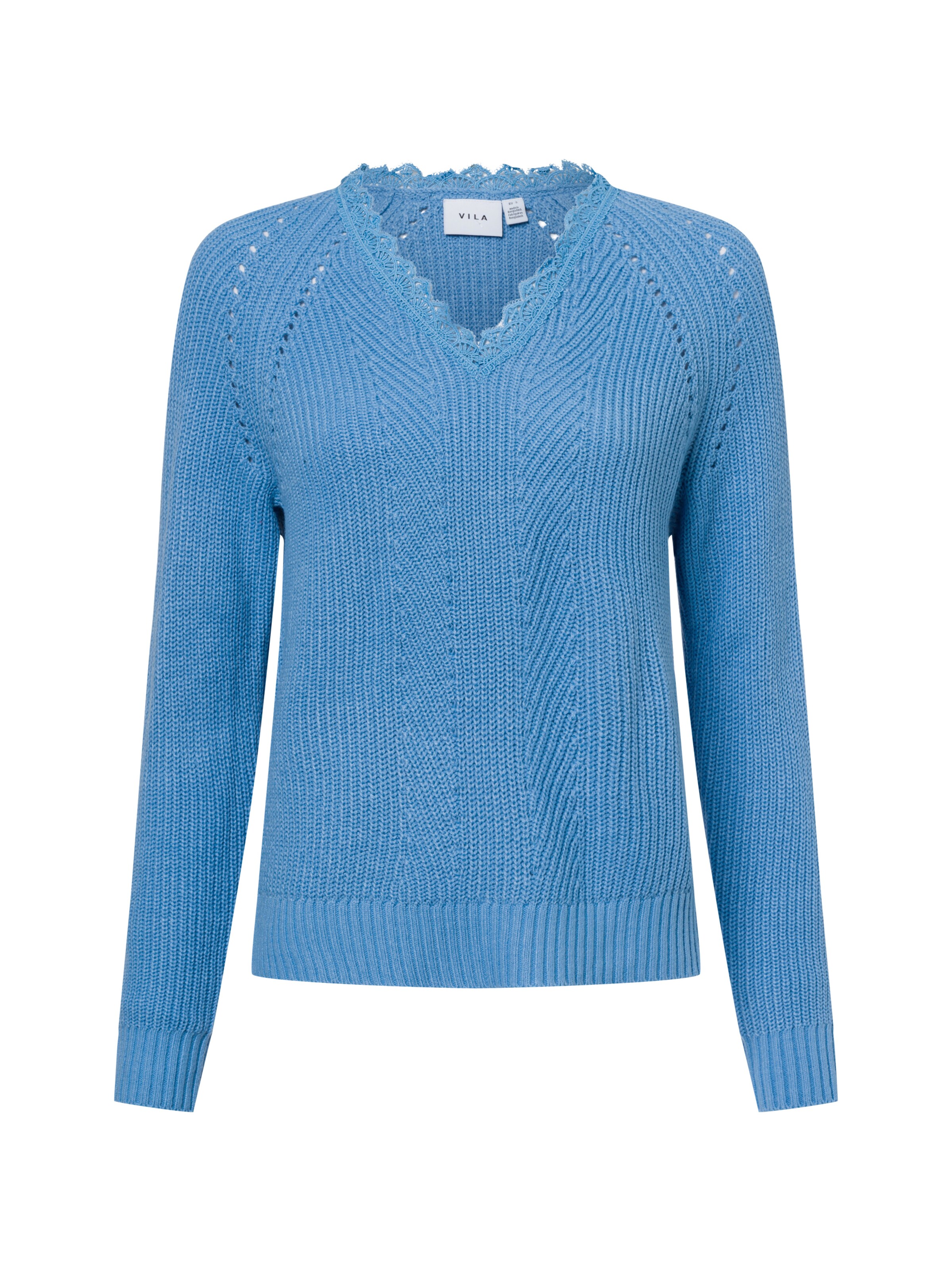 VILA Strickpullover ' Vioa ' in Blau: Vorderseite