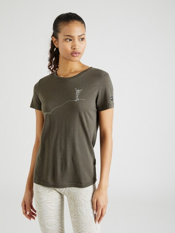 super.natural Performance Shirt 'GIPFELGLÜCK' in Grey: front