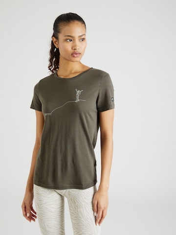 T-shirt fonctionnel 'GIPFELGLÜCK' super.natural en gris : devant