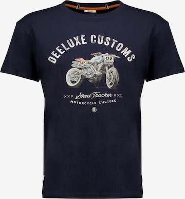 T-Shirt 'RULES' Deeluxe en bleu : devant