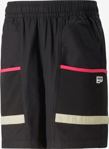 PUMA Regular Pants 'Downtown' in Black: front