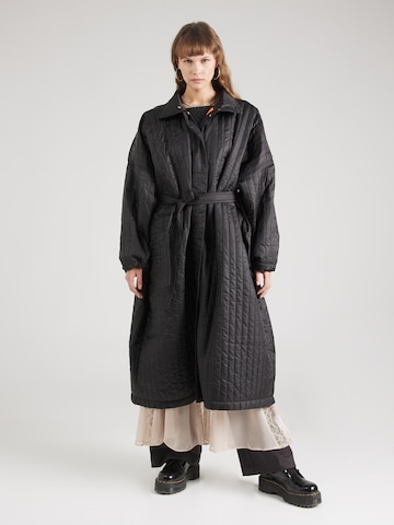 MADS NORGAARD COPENHAGEN Between-seasons coat in Black: front