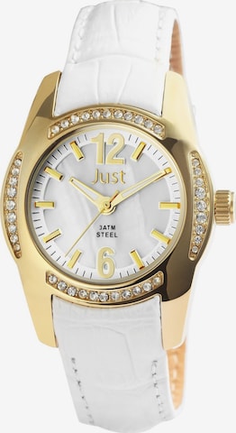 JUST Analog Watch 'Gill, 3 ATM' in White: front