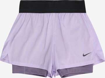 NIKE Regular Sports trousers in Purple: front