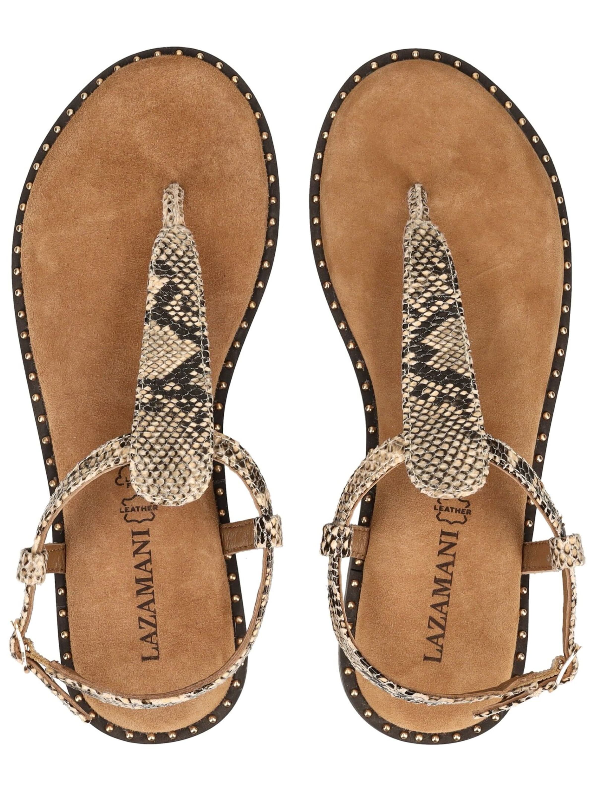 Tongs LAZAMANI en beige