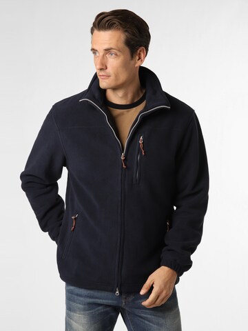 Nils Sundström Fleece Jacket ' Anton ' in Blue: front