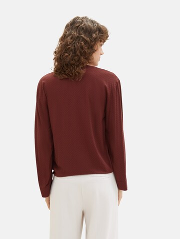 TOM TAILOR Blouse in Bruin