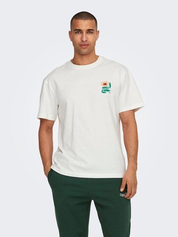 Only & Sons - Camiseta 'ONSARCHER' en blanco: frente