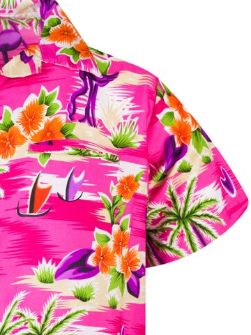 King Kameha Shirt 'Flamingos' in Pink