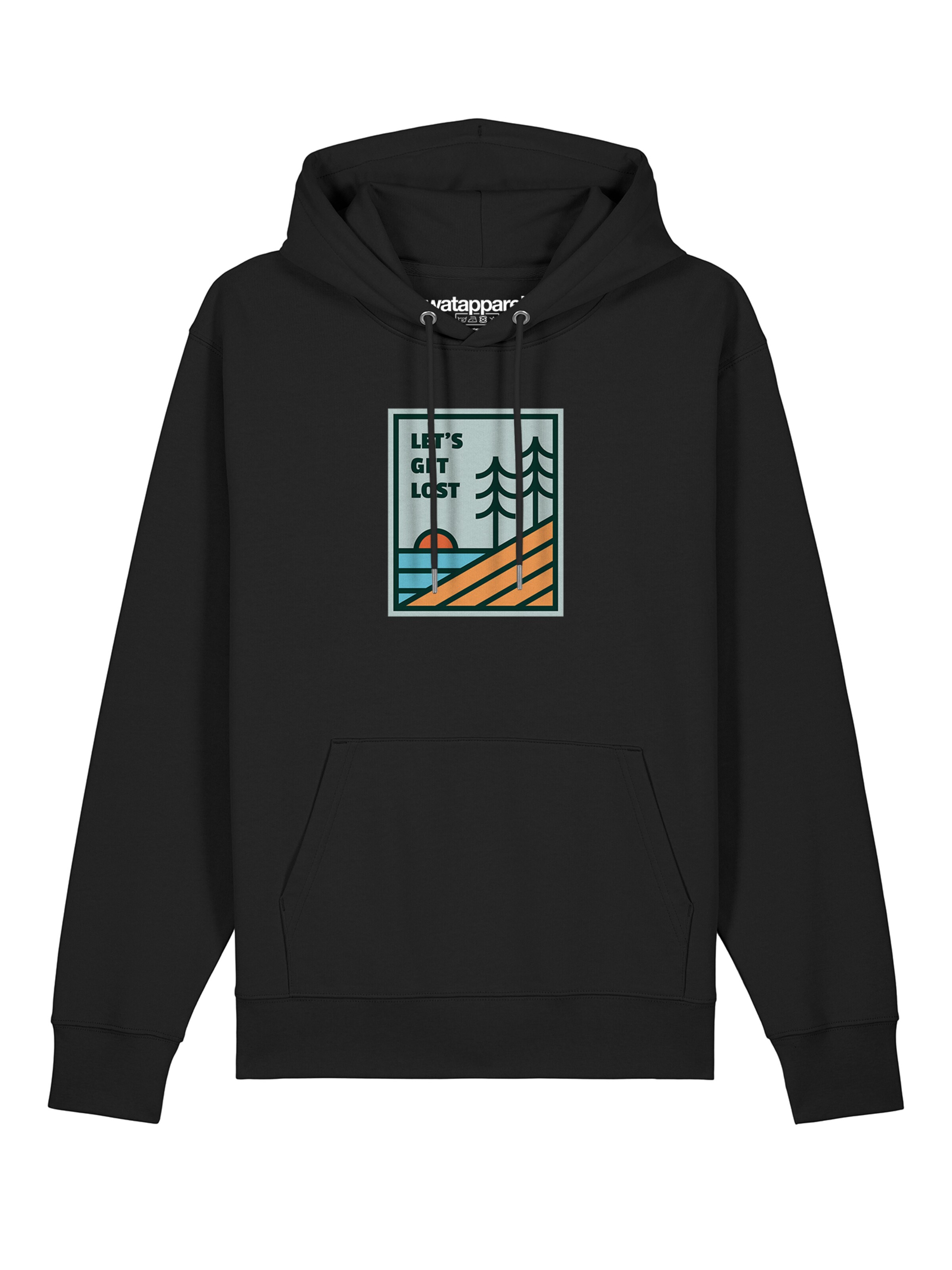 Sweat-shirt 'Let's Get Lost' Watapparel en noir : devant