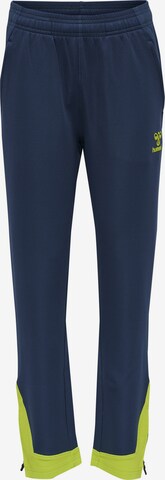 Hummel Regular Workout Pants in Blue: front