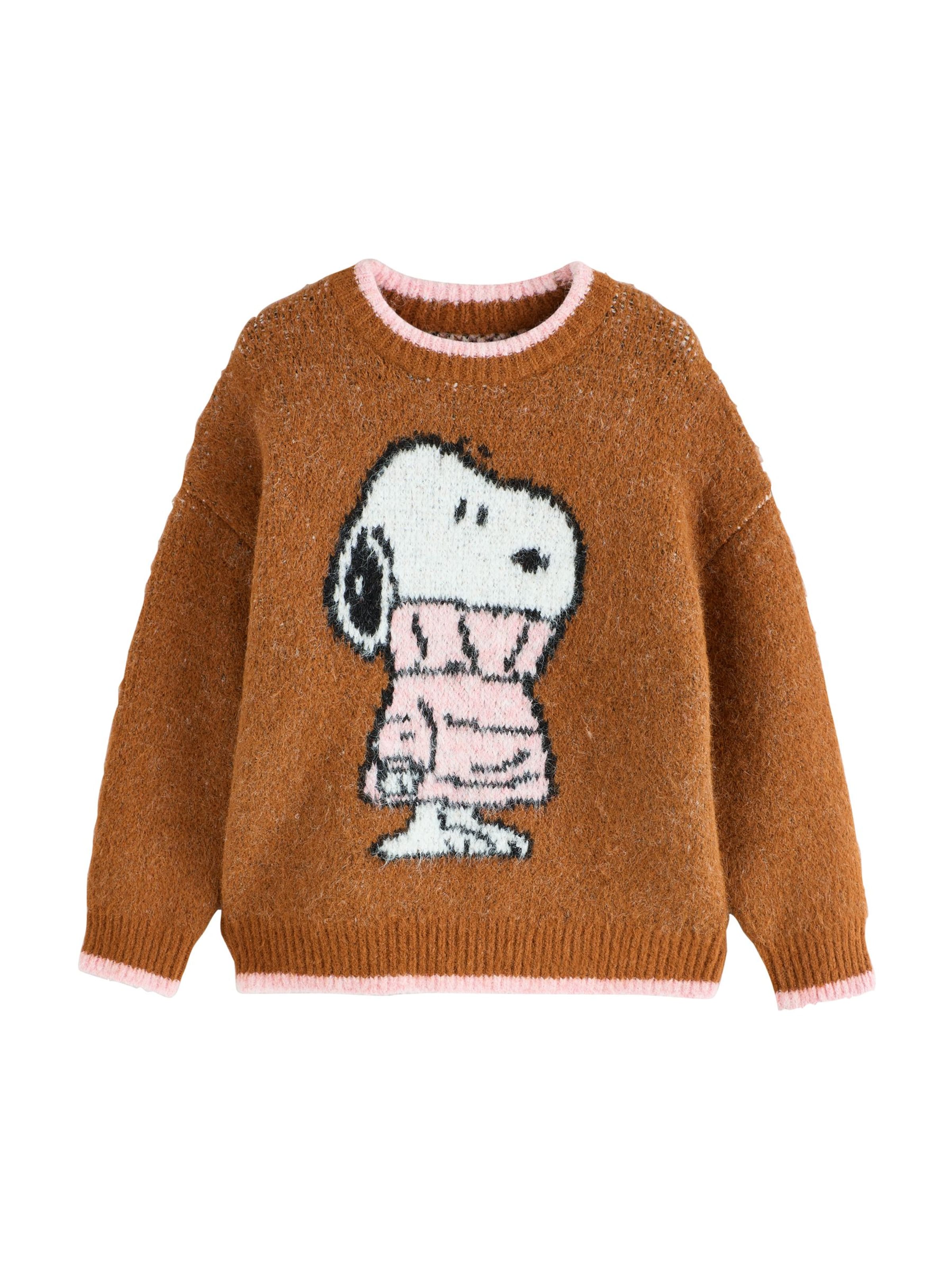 Next Pullover 'Snoopy' i brun: forside