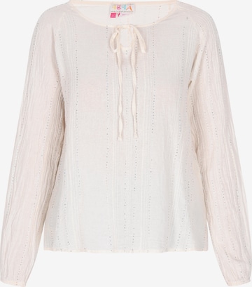 IZIABluza - bijela boja: prednji dio